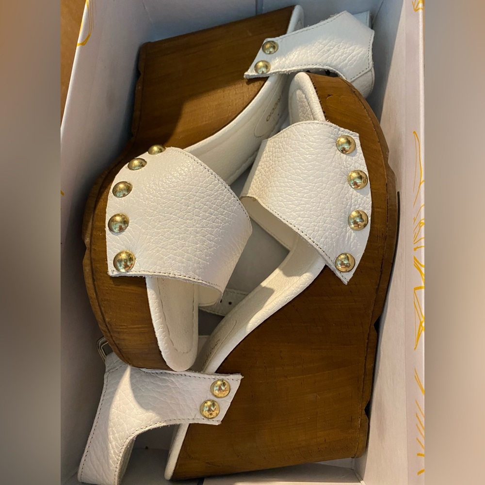 White Wedge Heels